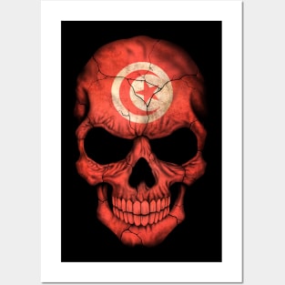 Tunisian Flag Skull Posters and Art